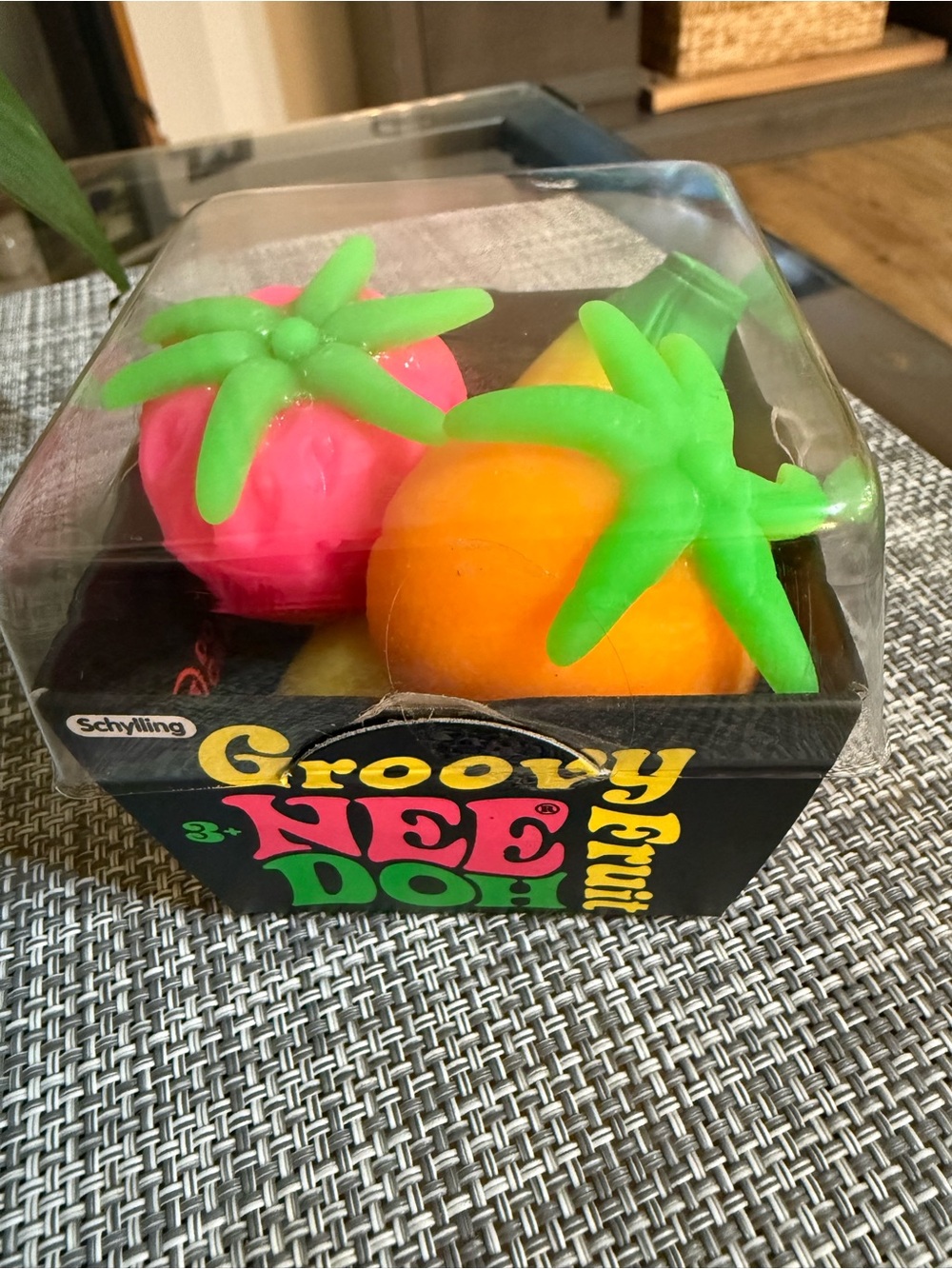 Groovy NeeDoh Fruit Toy Set - 🍓Pink & 🍊Orange🍌Yellow